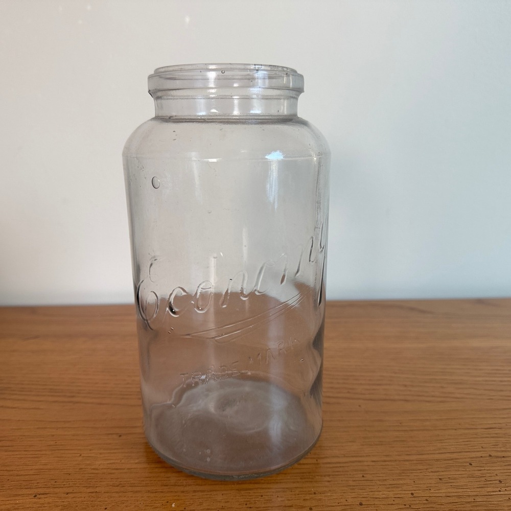 ECONOMY KERR Antique Canning Jar Clear Glass Quart Jar Made in Portland,‎ Oregon